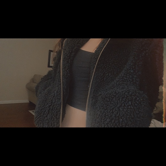 Garage black teddy jacket - Picture 2 of 3